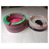2 handmade ashtrays 1 wooden 1 epoxy