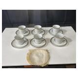 vintage porcelain teacup and saucer set marked