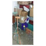 3 wrought iron candle holders and candle tree
