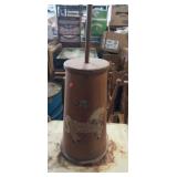 Wooden hand painted butter churn with carousel