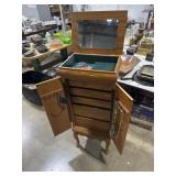 40' freestanding wooden jewelry armoire with