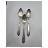 3 Lunt Sterling Serving Spoons 173 grams