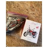 Harley Davidson, patch, lanyard, and Hallmark