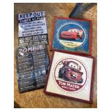 Collection of metal signs