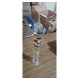 Wolf etched Galileo floating thermometer