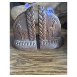 Carved bookends 6.5'