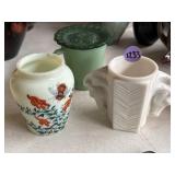 Vintage milk glass, horse head vase, UV vase