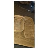 2 longaberger hand crafted woven baskets