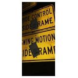 Swing moton side frame sign and ride control