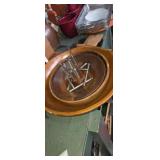 2 Large hand made wooden bowl , nut cracker bowl