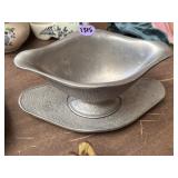 Guardian service hammered Aluminum gravy boat &