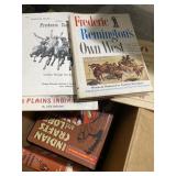 Box slot of western books and American Indian