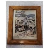 Framed Vintage loni anderson autographed picture