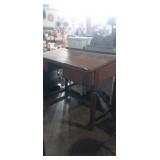 American railroad station desk , wooden 2 drawer