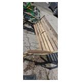 Outdoor bench needs work metal base