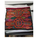 Decorative Panamanian applique 'mola'. About 16'