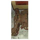 Myers & bros cast iron hay trolly