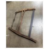 antique wooden bucksaw