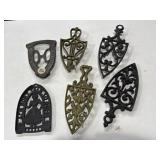 6 cast iron trivets