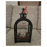 Memorial Lantern w/battery powered candle  - 8x16