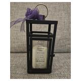 Memorial Lantern w/battery candle-4x10