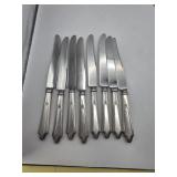 8 Lunt Sterling and Stainless Butter Knives one