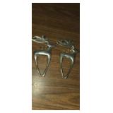 Silver plated reindeer ornaments