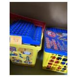 Two totes of mega blocks