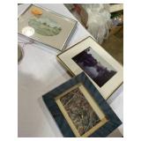 Collection of framed pictures