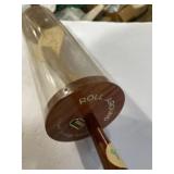 Roll around wooden ball game