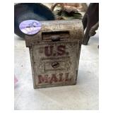 vintage cast iron U.S. Mail box coin bank