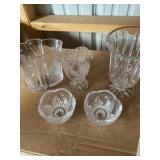 Pressed Glass & Crystal Style Lot ï¿½ Vases,