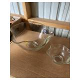 Scalloped Edge Clear Heavy Glass Bowls
