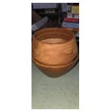 Wooden hand turned bowl and teak bowl