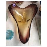 Murano Sommerso glass bowl 'Boomerang bowl'