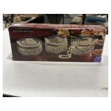 Set of three silver plated jewelry boxes