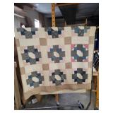Vintage  'Nine Patch' quilt. Size about 66' x