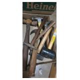 Assortment of hammers and mallots