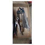 Square,  level, rivet gun,screw driver and more