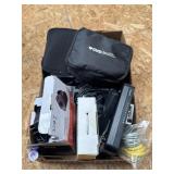 Mixed electronics: backups, DVD player, air pump,