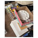 Nice art lot with paints and canvases