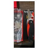 Unbranded spyderco CPM S30V folding knife black
