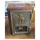 Coins & coin bank featuring an authentic post