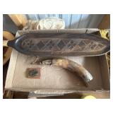 traditional Fijian wooden and horn crafts