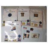 Authentic Olympic game pins and flags