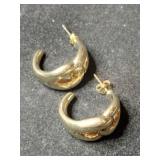 Gold tone post earrings marked 925 EM7.    .115oz