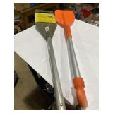 Two telescoping boat paddles