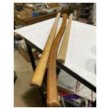 3 axe or tool handles 30ï¿½, 36, and 35ï¿½