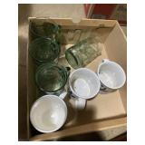Box lot of mugs