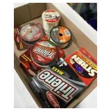 Flat of various fishing line